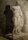 Рисунок статуи Дорифора. Бумага, графитный карандаш. 61х43см, 1994г.с.
