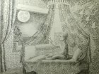 Эскиз к картине \"Сказки Луны / Лунные сны\", 24х32 см, бумага, графитный карандаш, 2017 г.с.