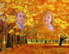 \"Golden couple\", 28.3x35.9 cm, oil on paper, 2021.