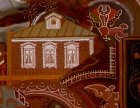 Фрагмент картины «Есенин и Айседора»:  Дом – Музей Сергея Есенина в Константиново.