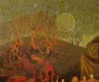 Фрагмент картины «Танец смерти»: Сухие деревья и Луна.