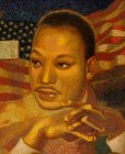Фрагмент картины «Мартин Лютер Кинг»: Мартин Лютер Кинг.
