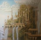 Wall painting \" Elven city\" ( as a whole) . Wall number 2 . 