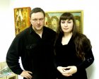 Алексей и Анна Филимонова на открытии персональной выставки. Сентябрь 2009.
