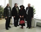 From left to right: artists - Alexander Mezheedov, Alexey Akindinov and collectors: Irina and Eduard V. Maybaum.