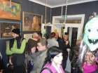 At the opening of the third exhibition of informal artists. 