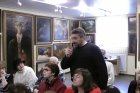 Speech writer Dmitry Ydkin. Art gallery of Andrei Mironov. Meeting the audience with the artist Alexei Akindinov \" Patterns in the horizon.\" April 14, 2018 Creative club \"for the soul\", Ryazan.