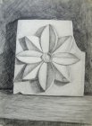 Восьмиконечная роза. Бумага, графитный карандаш. 43х30,5см, 1989г.с.