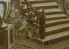 A fragment of the painting \"Evening.\" The ornamental motifs have forged stairs and steps. 