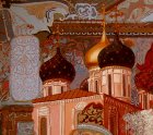 Фрагмент картины «Есенин и Айседора»:  Рязанский Кремль, Успенский собор. 