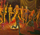Фрагмент картины «Танец смерти»: У огня.