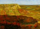 «Гранд-Каньон». Фрагмент картины. Свет и тень, скалы и орнаментальное небо штата - Аризона.