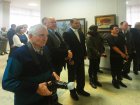 At the left – to the right, artists: Anatoly Stepanov, Mikhail Rytkov, Vladimir Yanaki. Opening of the anniversary Regional art exhibition \"Fall — 2015\" devoted to the 75 anniversary of the Ryazan organization of the Union of artists of Russia.
