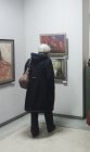 At Alexey Akindinov\'s pictures. Opening of the anniversary Regional art exhibition \"Fall — 2015\" devoted to the 75 anniversary of the Ryazan organization of the Union of artists of Russia. October 23, 2015. Showroom UAR, Ryazan.