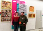 With Sergei Surov (left). Opening of Alexey Akindinov\'s personal exhibition \"Ornamental Reality\". Art Gallery \"Prio-Vneshtorgbank\", Ryazan. February 20, 2023