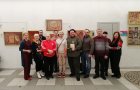 Group photo - at the opening of Alexey Akindinov\'s personal exhibition \"Ornamental Reality\". Art Gallery \"Prio-Vneshtorgbank\", Ryazan. 02/20/2023.