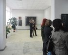 At opening of the Spring 2015 exhibition devoted to the 70 anniversary of the Victory over fascism. Showroom of the Union of artists of Russia, Ryazan. April 23. Russia.