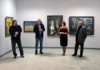 At the left – to the right: The chairman of the Ryazan office of the Union of artists of Russia – Alexey Anisimov, the Honored artist of Russia – Vasily Nikolaev, on the right – the director of the Ryazan art school – Vasily Koldin. 