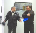 At left - to right: Honoured Artist of Russia - Vladimir Reshedko and chairman of the Ryazan branch of the Union of Artists of Russia - Alexey S. Anisimov.