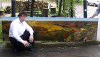 Алексей Акиндинов и его завершенная картина «Гранд-Каньон». 20 августа 2012.